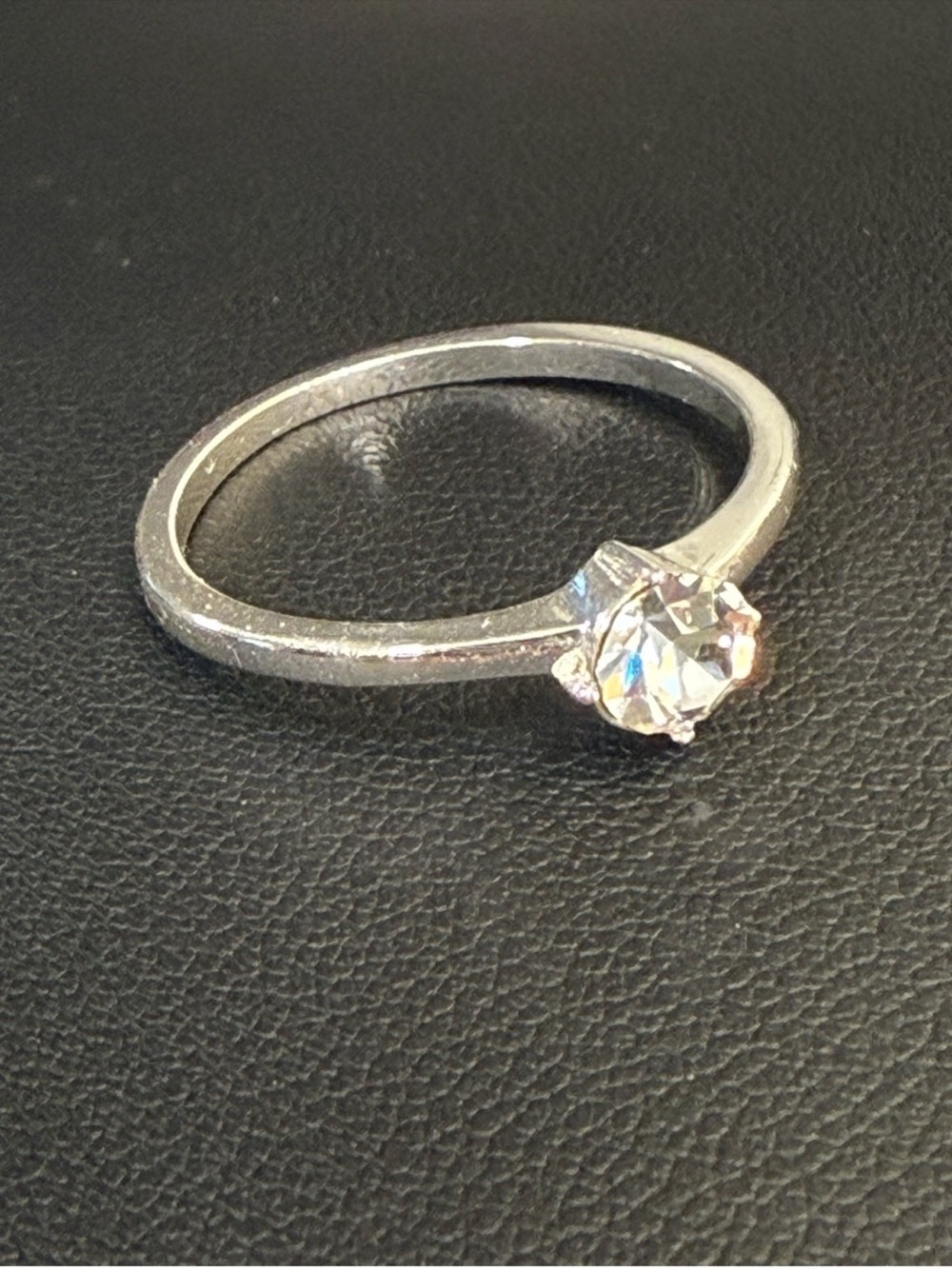 Crystal Solitaire Ring - Picture 2 of 4